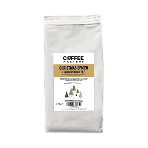 Coffee Masters Christmas Coffee 200g Ground Coffee - Festive Flavoured Coffee Spiced with Cinnamon, Buttery Hazelnut and Chocolate - Ground Coffee for Cafetiere, French Press and Filter Coffee Machine Cover