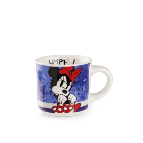 Egan Mini tazza da 80 ml, motivo: MICKEY I AM & MINNIE I AM, tazza da collezione in porcellana fine, adatta al microonde e alla lavastoviglie, regalo per gli amanti del caffè e del tè (MINNIE PURPLE)