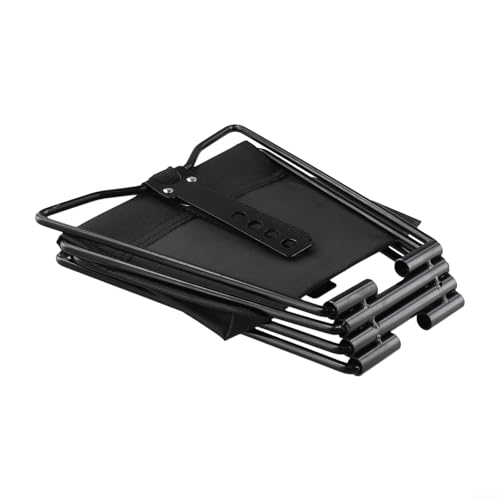 Tidgel Taburete plegable, silla de camping portátil ligera de 620 g con marco de aleación de aluminio para senderismo, pesca, viajes, color negro