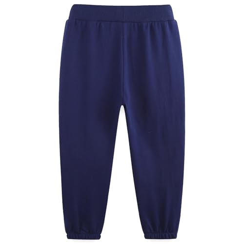 Boy's Cotton Crinched Hem Jogger Sweatpant Pants with Zipper Pockets and Funtional Drawstring Size 4-202