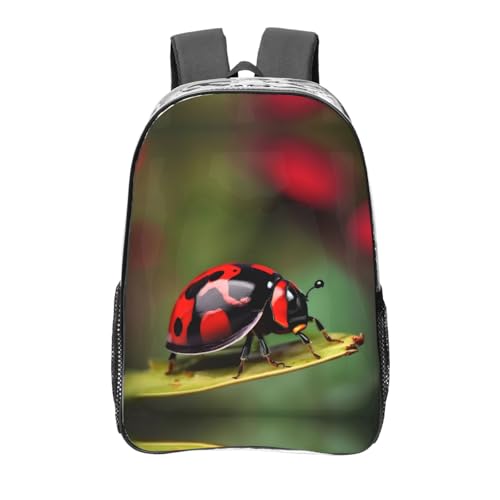 Sac à dos transparent avec poches motif coccinelle noir One Size pour le sport décontracté
