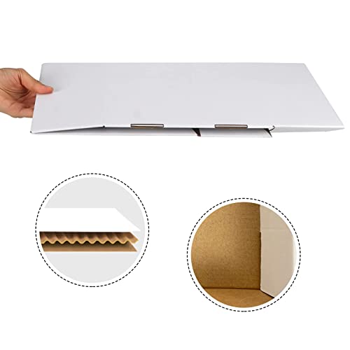 Rlavbl Shipping Boxes 12X9X4 Set Of 20, White Corrugated Cardboard Box #TOP5