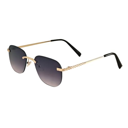 Stylish Frameless Gradient Lens Sunglasses Lightweight Metal Frame Unisex Eyewear2