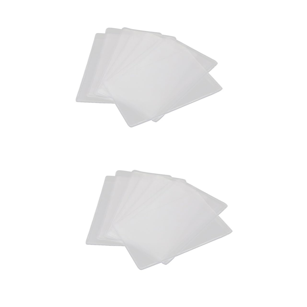 LALAFINA 2sets Silicone Cover Holder for Bus Identity Bank Card Dull Polish Pvc Material Keep Your Cards Organized 50pcs*2