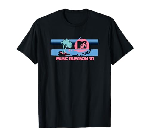 Retro '81 island logo sunset t-shirt
