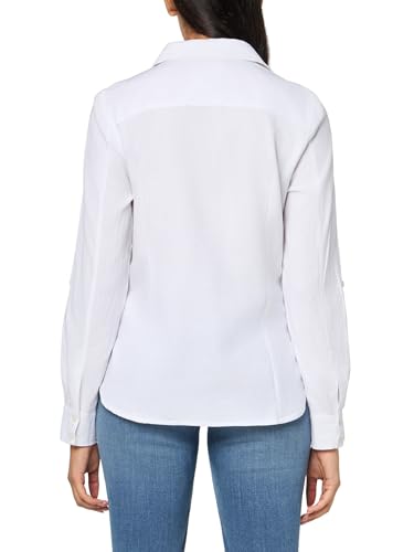 Image of Nautica Women's Button Front Long Sleeve Roll Tab Shirt