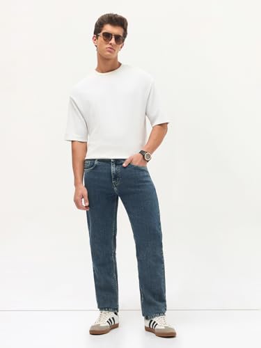 Image of Urbano Fashion Men's Regular Fit Heavy Washed Denim Jeans Stretchable