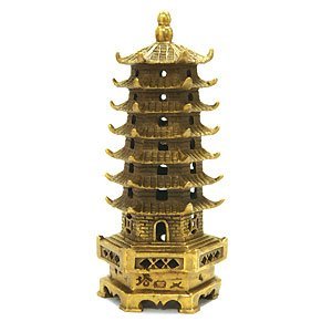 The Petite Brass Pagoda - 5' Feng Shui enhancer for...