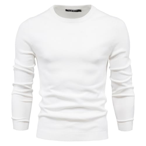 Men's Slim-fit Crew Neck Sweater, Stylish Lightweight Knit, Classic Ribbed Cuffs, Casual and Elegant Sweater3