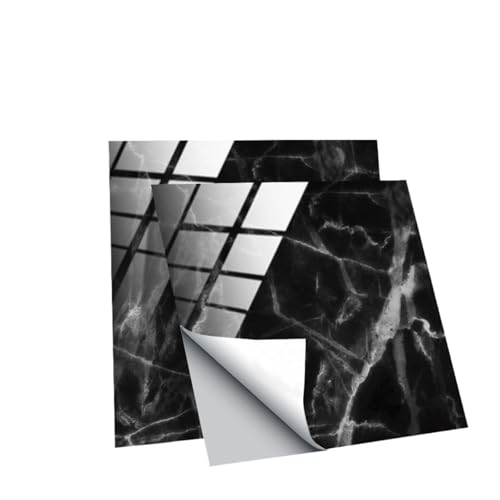 QAUUCP Azulejos Adhesivos 10 Pegatinas Autoadhesivas de PVC for Azulejos de Cocina, for Pared, de Cristal, Efecto Piedra Artificial, for salpicadero de baño.(TS227,3.9 Inch)