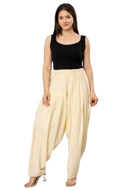 Woman's Plain Cotton SEMI Patiala Salwar Free Size || Plain Patiala || SEMI Patiala Pants || Solid Cotton Patiala || Cotton Salwar