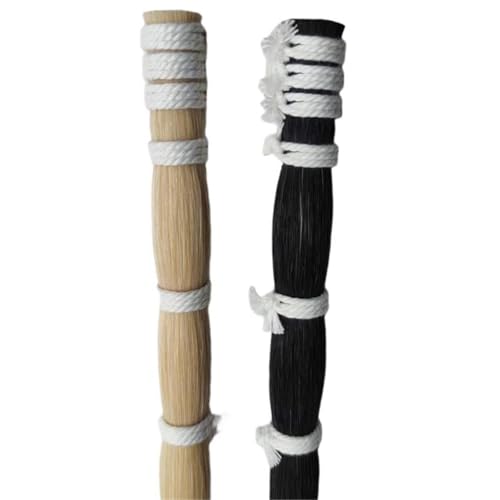 500 G De Pelo De Cola De Caballo De Mongolia 1/2 Para Arco De Violín Blanco Y Negro