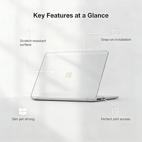 Funda ligera para Surface Laptop 7 de 13.8 pulgadas fácil instalación 2