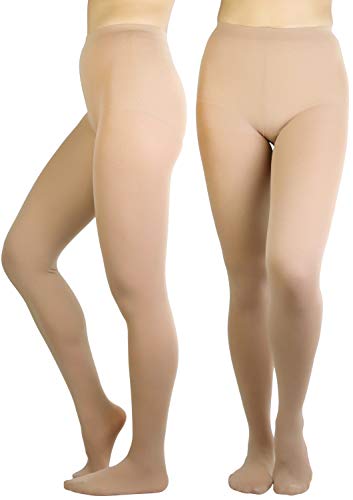 Image of ToBeInStyle Women's Nylon Solid Opaque Pantyhose Tights