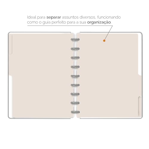 Divisórias Iscool P/Caderno De Disco M Spot Colors Nude Claro