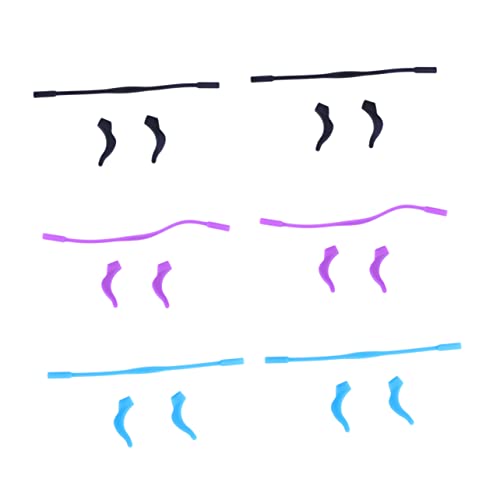 Didiseaon 6 Set Eyeglass Retainer Eyewear Anti-Slip Sunglass Strap Spectacle Retainer Glasses Cord Lanyard Glasses Temple Holders Eyeglasses Strap Eyeglasses Holder Ear Grip Hooks