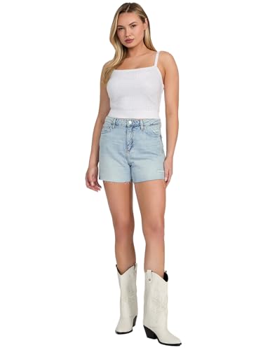 Guess Para Mujer. W5GD74D5B96 Shorts Relaxed Midi Azul (28), Casual, AlgodóN - 2