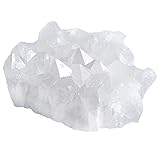 Cuarzo Druse Decoración para el hogar o el jardín: el cristal está compuesto por innumerables cristales y puntos de encaje. Son naturales y hermosas, y tienen un gran valor decorativo. El fascinante cristal es una gran decoración para jardines de cristal, sala de estar, mesa de jardín, decoración de boda, decoración de pozos, decoración de macetas y accesorios para fotos. Un bonito complemento para tu colección de cristales