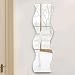 6pcs Pegatinas de Pared Arte Calcomanía Espejo Patrón de Ondas Decoración Habitación