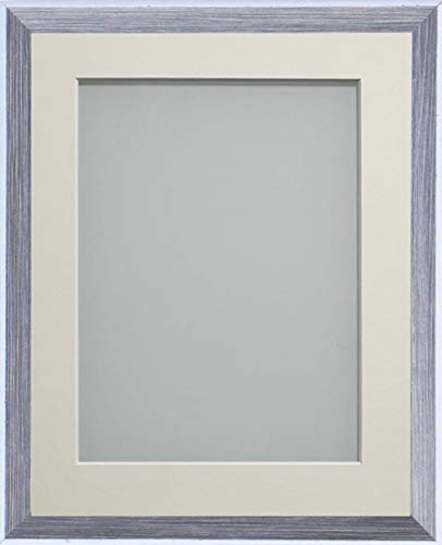 Frame Company Ivory Mount Hawthorn Range Dolphin Grey Picture Photo Frames With 20X16 For A3 *Choice Of Colours And Sizes* Fitted With Real Glass
