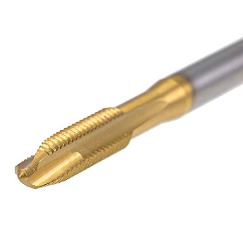 Xpanal Spiral Point Plug Threading Tap M5 X 0.8 Thread, Ground Threads H2 3 Flutes, High Speed Steel Hss 6542, Titanium Coated Tap, Machine Screw Thread Metric Tap, 2 Pcs #TOP3