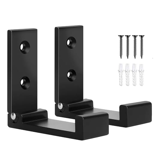 OHIYO Folding Coat Hooks 2PCS Folding Wall Hooks for Hanging Coat Wall Mounted Hooks for Hanging Bag & Backpack & Hat & Headphone (Black)