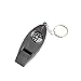 BJH 4 en 1 Mini thermomètre de Poche Multi-Usage sifflet Boussole loupe Porte-clés Outil de Survie d'urgence Pratique pour extérieur Noir