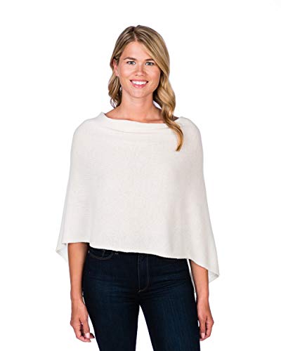 Image of CLAUDIA NICHOLE Womens 100% Cashmere Dress Topper - Cashmere Poncho Wrap