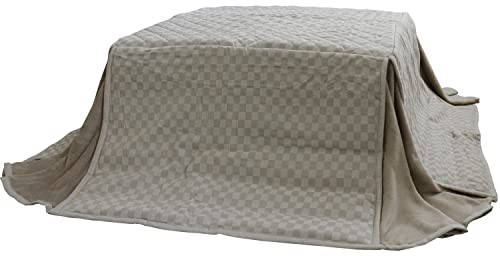 省スペース こたつ布団 正方形 185 185 高級ジャガード 綿 あったか コタツ布団 (185x185, 省マスグレー)