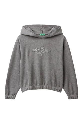 United Colors of Benetton Mädchen und Jungen Maglia C/CAPP. M/L 3uodc204x Kapuzenpullover, grau, 120 cm