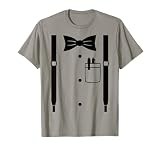 Bow tie Suspenders Office Suit Carnival Costume T-Shirt