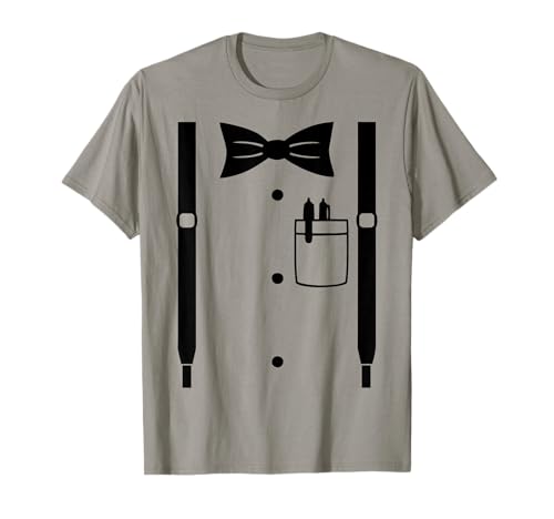 Bow tie Suspenders Office Suit Carnival Costume T-Shirt