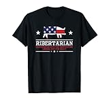 Ribertarian Ribs Pig Patriot Grilling Smoker Grill Funny BBQ T-Shirt