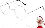 1x Brille, rund Brille Weihnachtsmann