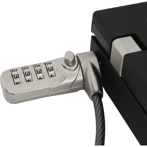 Candado de seguridad de combinación de 4 dígitos y cable de acero de 4,4 mm 5