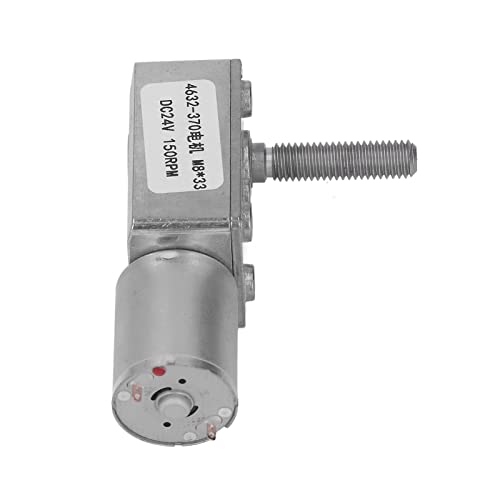 Turbo Geared Motor, High Torsion Micro Gearbox DC24V, M8x33mm Electrical Tools, Compact Low Noise Wear Gear Motor for Window Opener Door Opener Small Winch (150RPM)
