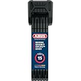 ABUS Bordo Granit XPlus 6500 SH candado plegable con soporte - Candado de bicicleta de acero endurecido - Nivel de seguridad 15-110 cm - Negro