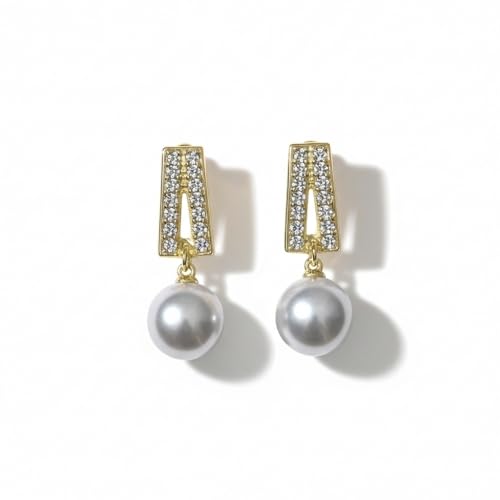 Image of ECLATS Pearl pendant earrings