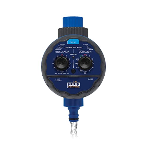 Aqua Control C4109 Programador de Riego para Jardín modelo Acorazado, Para todo tipo de Grifos, Abre a 0 Bar. Se puede usar en depósitos