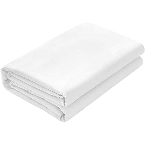 1 Piece Oversized King Flat Sheet White 1000 Thread Count Egyptian Cotton - 132 x 110 Inches - Wrinkle & Fade Resistant Flats Sheets for Oversize Bed Cover
