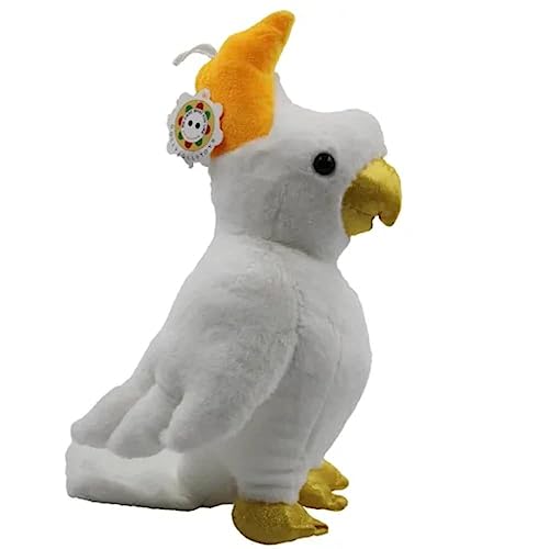 Image of Tickles Cute Parrot Soft Stuffed Plush Animal Toy for Kids Birthday Gift (Color: White; Size: 25 cm)