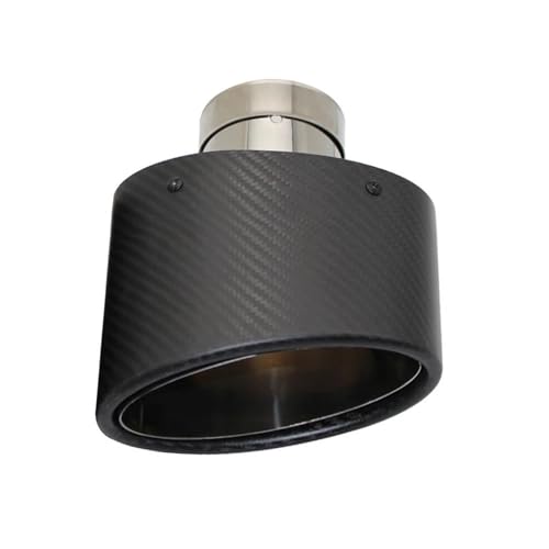 Cola de escape ovalada de acero inoxidable plateado con embellecedor universal para coche