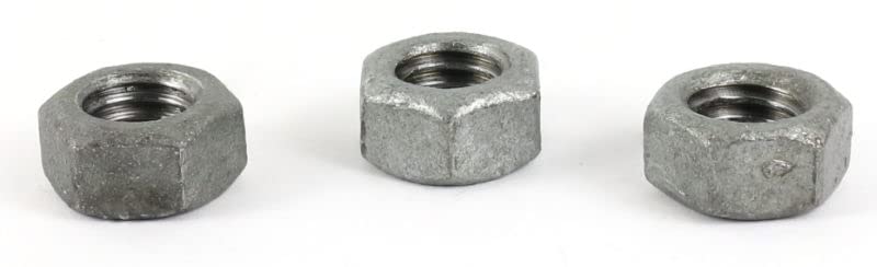 50 Tuercas Hexagonales 5/8-11 Grado 2 - Galvanizadas En Caliente - Para Proyectos De Construcción Y Reparación