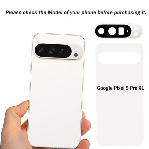 Image of for Pixel 9 Pro XL Back Glass Replacement with Rear Camera Lens for Google Pixel 9 Pro XL 5G Back Cover Glass Housing Door + Pre-Install Tapes + Tools(Not Suitable for Pixel 9 /9 Pro)(Porcelain)