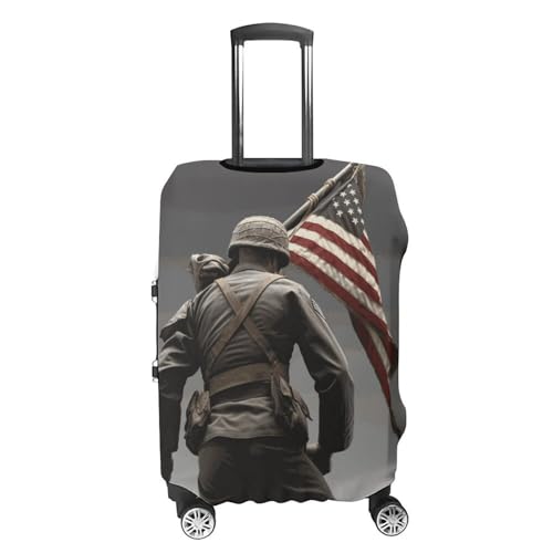 United States Marine Elastic Luggage Cover Suitcase Protector for 19-32 Inch Suitcases | Universal Stretchable Travel Bag Cover | Anti-Scratch, Washable with Zipper Closure S4