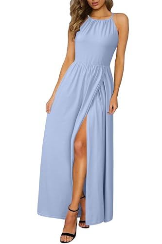 Image of KILIG Women's Summer Floral Beach Flowy Split Maxi Long Dresses