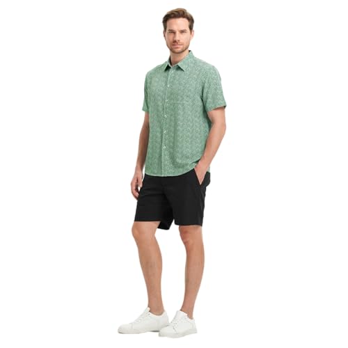 M MAELREG Mens Hawaiian Shirts Short Sleeve Button Down Tropical Beach Floral Solid Print Summer Vacation Mens Casual Shirts4