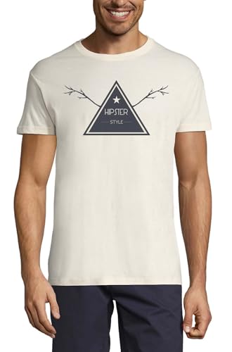 T-shirt en coton naturel pour homme au style élégant et hipster