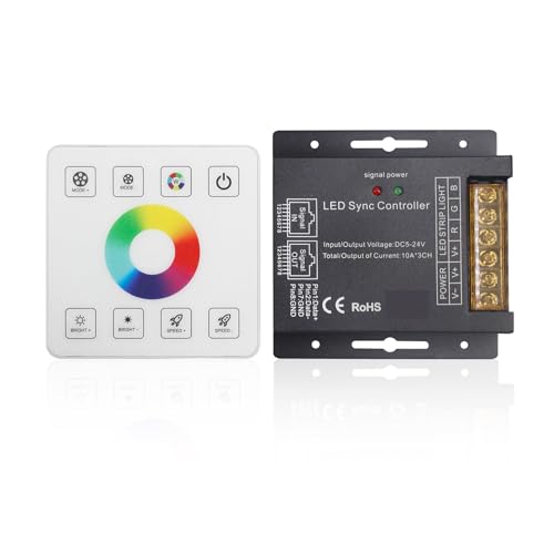 Contrôleur RGB tactile 8 touches encastrable type 86 avec port RJ45