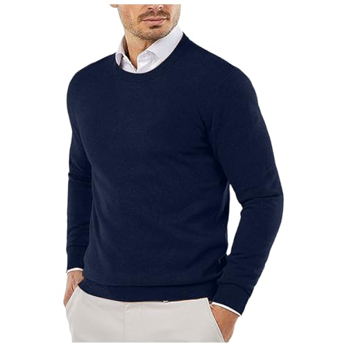 Fxbar Mens Sweaters Casual Men's Crewneck Knit Sweater Slim Fit Lightweight Dress Sweater Casual Twist Patterned Cable Knitted Pullover